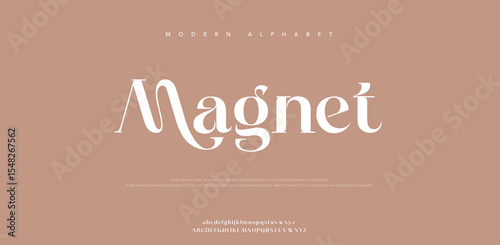 Magnet modern stylish small alphabet letter logo design