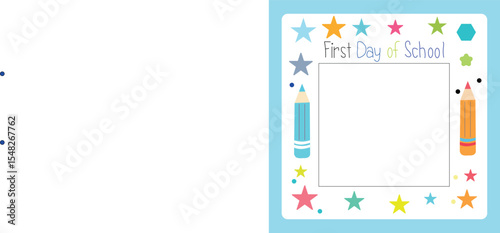 Welcome  first day school frame for kids