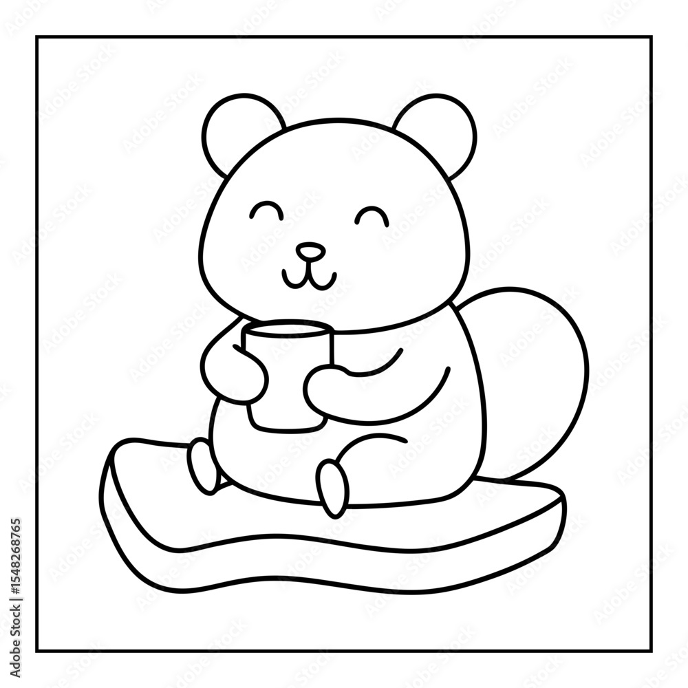 Fototapeta premium vector illustration of a cartoon