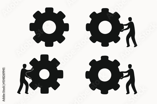 Teamwork, Collaboration, and Gears  A Visual Representation of Cooperative Effort