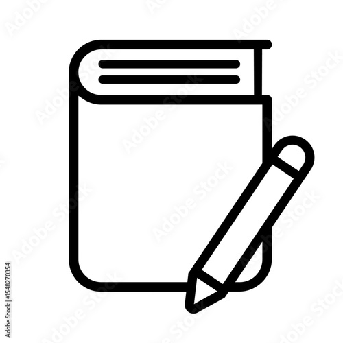 Notebook icon vector. Note illustration sign. Diary symbol. Copywriting web icons.