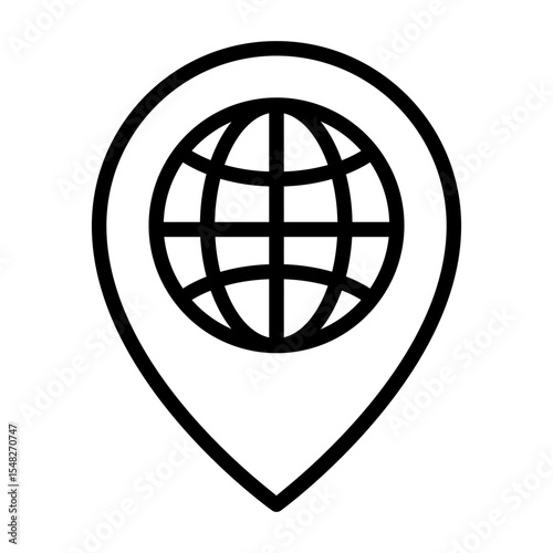 Point vector icon. Map pin illustration sign. Location symbol. Pin logo.