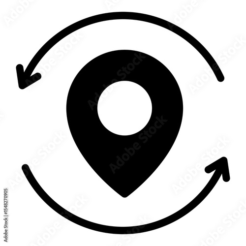 Point vector icon. Map pin illustration sign. Location symbol. Pin logo.