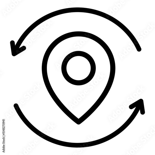 Point vector icon. Map pin illustration sign. Location symbol. Pin logo.