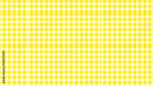 Yellow gingham fabric background Vector