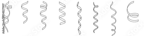 Ribbons icon vector set. Ribbon curls illustration sign collection. Ribbon symbol or logo.