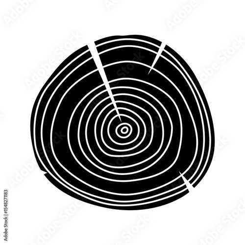 Wood Slice icon vector. Wood Rings illustration sign. Tree symbol. Sawmill logo.