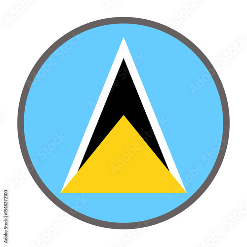 round flag of Saint Lucia on white background vector
Vector round flag