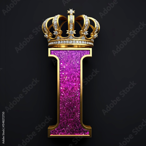 corona, letra I, inicial,  quinceañera, brillo, dorado, marco, dorada, antigüedad, viejo, foto, antique, imagen, arte, madera, decoraciones, elegante