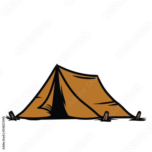 a tent with white background vector format