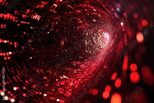Futuristic digital block chain background stock photo
