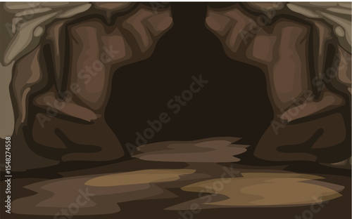 cave background with vector format