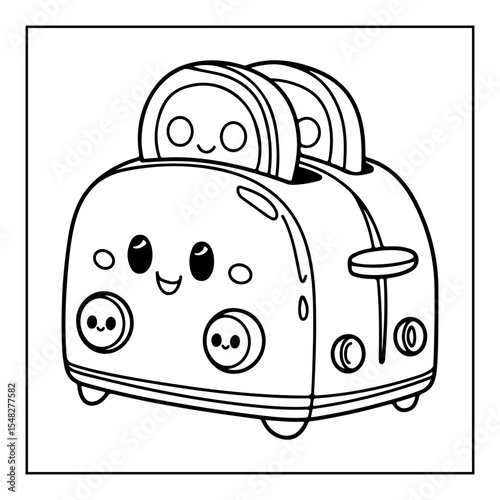  kitchen appliances coloring pages isolated