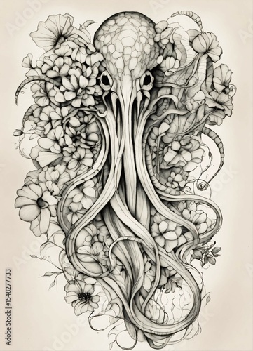 vector line art illustration graphic designing
