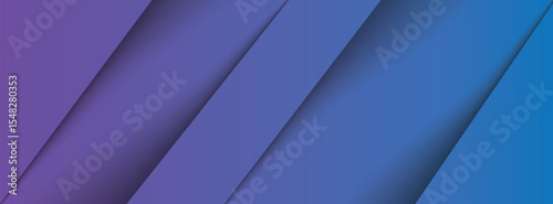 Minimalist abstract background purple and blue gradations ,slash shape,colorful