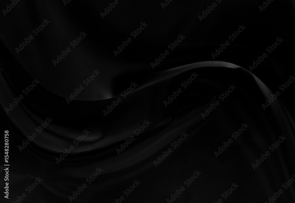 Obraz premium Black gray satin dark fabric texture luxurious shiny that is abstract silk cloth background with patterns soft waves blur beautiful.