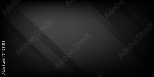 Dark deep black dynamic abstract vector background with wavy lines. Modern creative halftone premium gradient. 3d cover of business presentation banner for sale event night party. Soft shadow dots