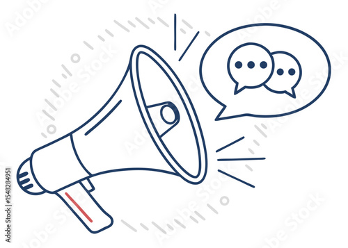 Bullhorn and Chat Bubble