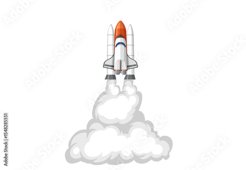 spaceship Illustration Icons Vector illustration