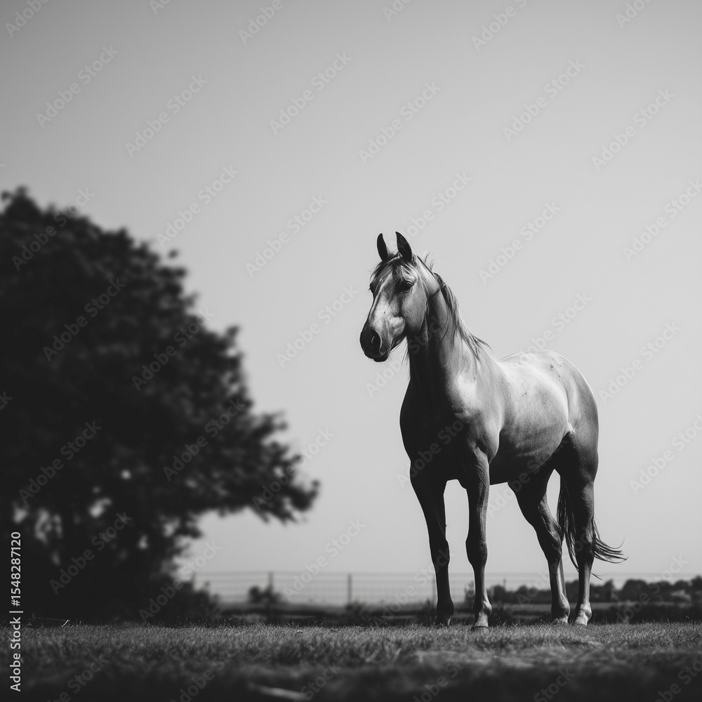 Obraz premium a powerful horse standing