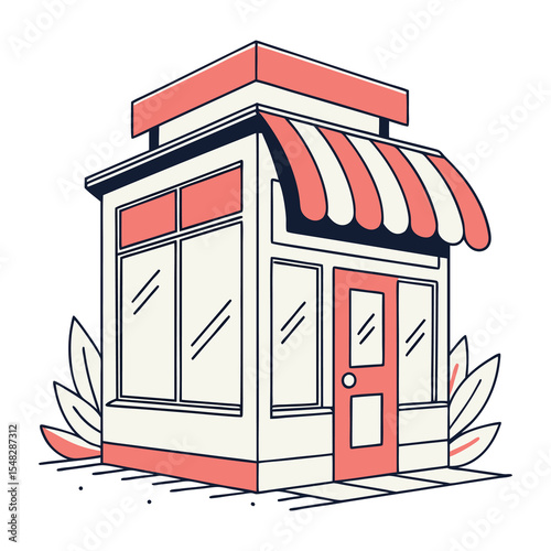 Simple illustration of a small retail store building