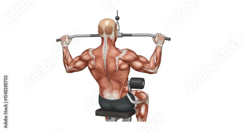 muscular man lifting weights