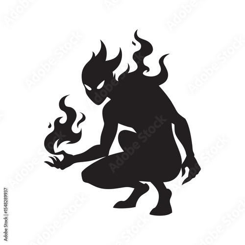 Loki Surrounded By Magical Flames