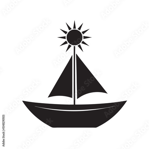 Ra God With Sacred Sunboat Design