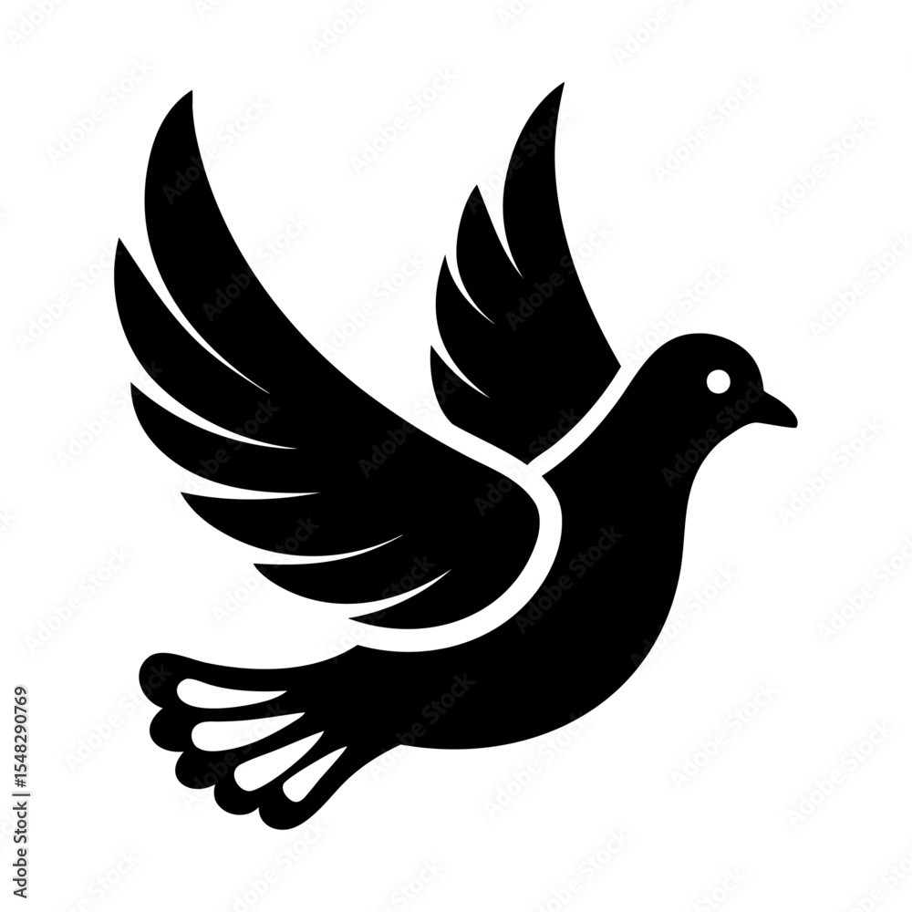 Fototapeta premium Dove for peace vector icon design