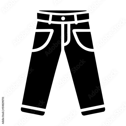 Casual jeans pant vector icon design