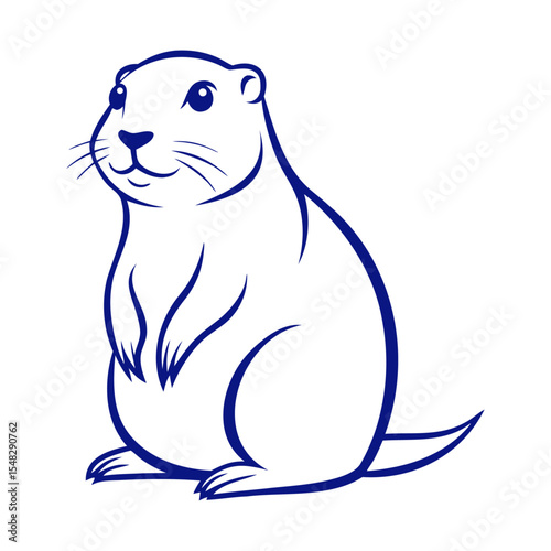 Burrow prairie dog animal icon design