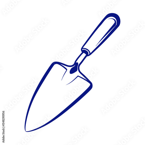 Gardening trowel tool for digging vector icon design