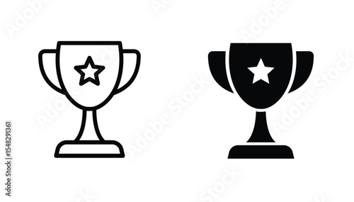 Trophy award icon. Winner cup symbol