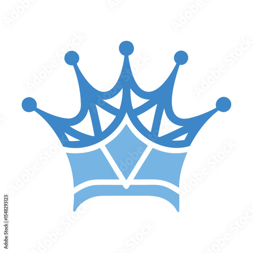 Crown in a web vector icon design
