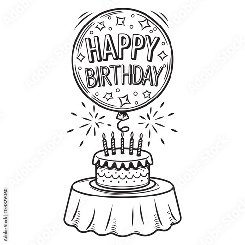 Balloons vector illustration ,Bubbles in the Sky,birthday balloon