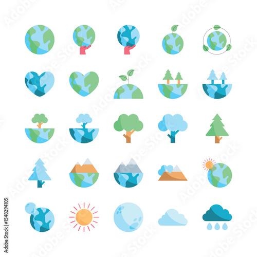 Eco Friendly Vector Sticker Pack