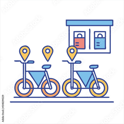 Convenient bike sharing station promoting eco friendly transportation options in urban areas