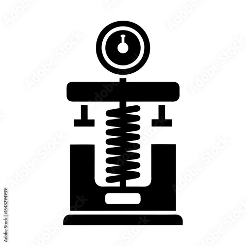 Measuring tool spring balance vector icon design