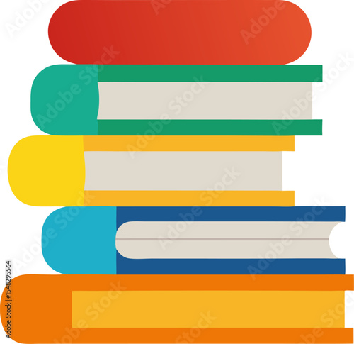 Colorful Stack of Books Icon