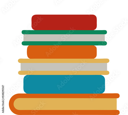 Colorful Stack of Books Icon