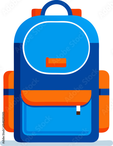 Student School Backpack Vector Icon