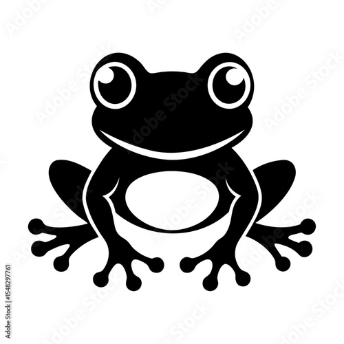 black frog vector illustration