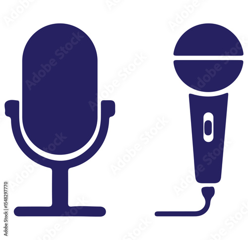Microphone icon set. Different microphone collection. variant microphone icon. Design EPS 10