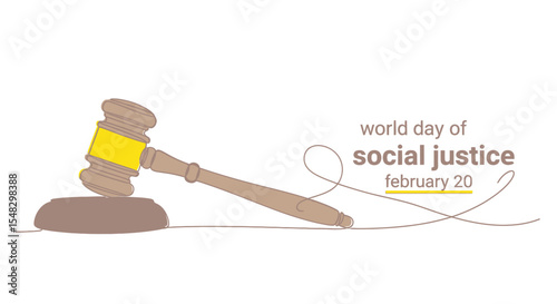 Gavel Illustration for World Day of Social Justice, February 20th
