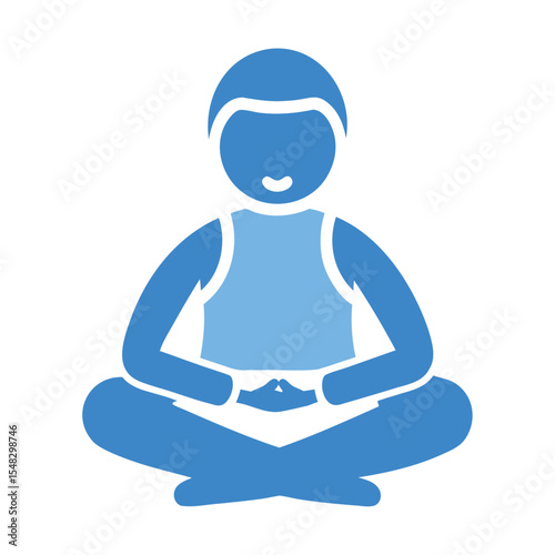 man meditating in yoga pose