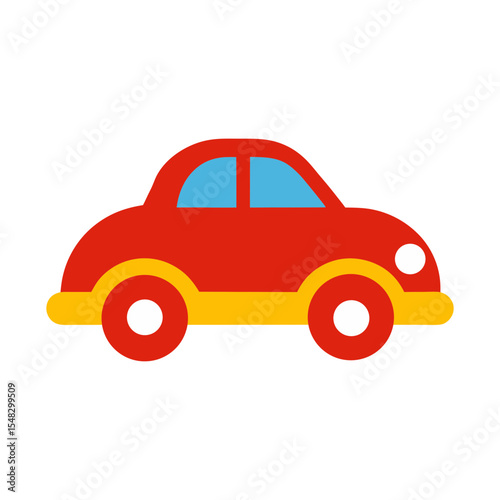 Toy car clipart vector illustration of vehicle play item on white background