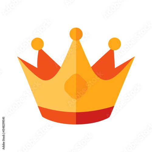 Toy crown clipart vector illustration of royal toy design on white background