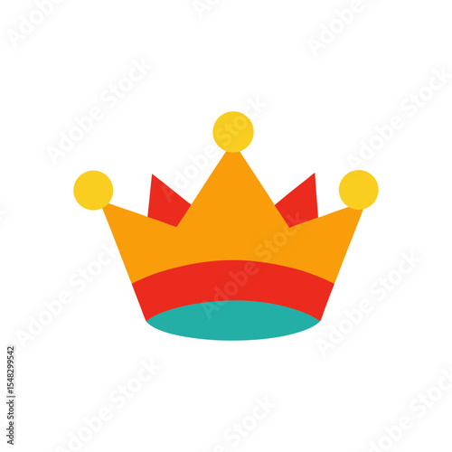 Toy crown clipart vector illustration of royal toy design on white background