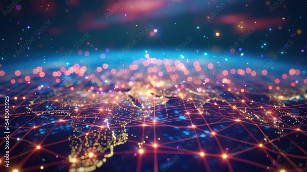 Obraz premium Global network connections