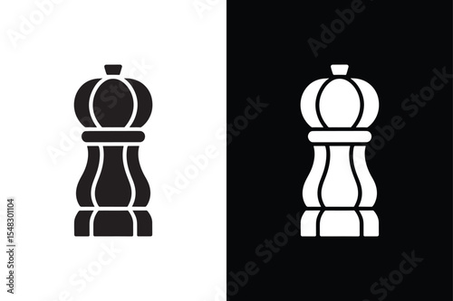 Black pepper icon vector on White Background ,Vector Art Illustration on white background.
